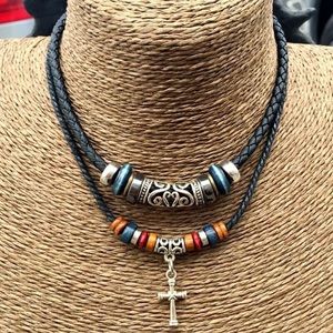 Unisex Vintage Leather Necklace